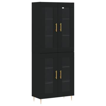 Stylish Highboard Black 69.5x34x180 cm - Hipomarket