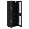 Stylish Highboard Black 69.5x34x180 cm - Hipomarket