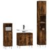 3 Piece Bathroom Furniture Set - Smoked Oak | HipoMarket