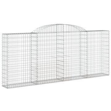 Arched Gabion Baskets - 17 pcs, Galvanised Iron | Hipo Market