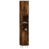 Bathroom Cabinet Smoked Oak 30x30x190 cm | HipoMarket