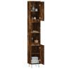 Bathroom Cabinet Smoked Oak 30x30x190 cm | HipoMarket