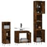 3 Piece Bathroom Cabinet Set - Smoked Oak Engineered Wood