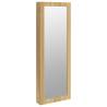 Stylish Wall-Mounted Mirror Jewellery Cabinet with LED Lights