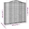 Arched Gabion Baskets 11 pcs | Decorative Garden Barriers