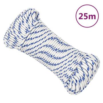 Boat Rope White 5mm 25m Polypropylene - Durable & Versatile