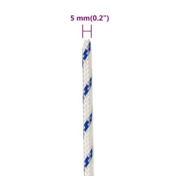 Boat Rope White 5mm 25m Polypropylene - Durable & Versatile