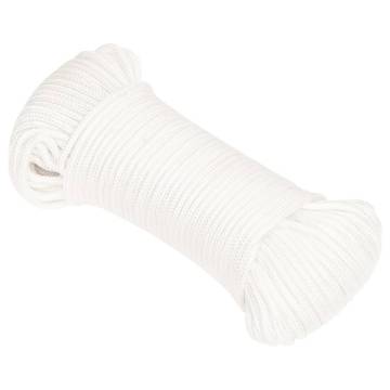 Boat Rope Full White 4mm 100m - Durable Polypropylene | HiPoMarket