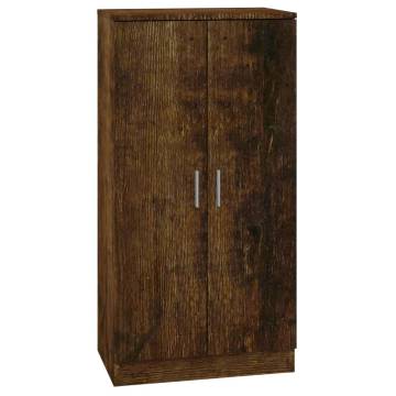 Shoe Cabinet Smoked Oak 55x35x108 cm - Stylish Storage Solution