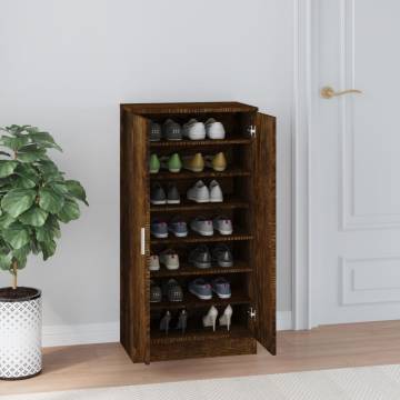 Shoe Cabinet Smoked Oak 55x35x108 cm - Stylish Storage Solution