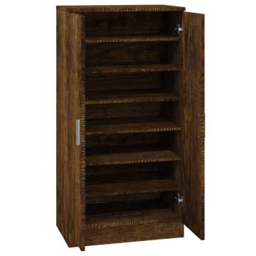 Shoe Cabinet Smoked Oak 55x35x108 cm - Stylish Storage Solution