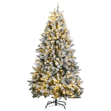 Artificial Hinged Christmas Tree 270 cm with 300 LEDs & Ball Set