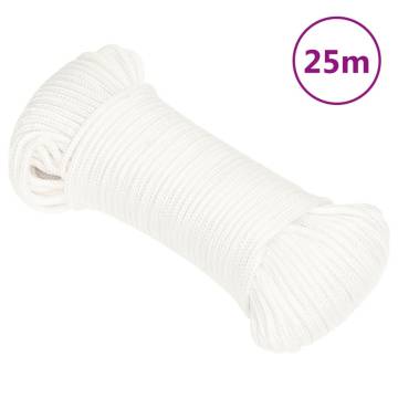 Boat Rope Full White 4mm 25m - Durable Polypropylene | HipoMarket