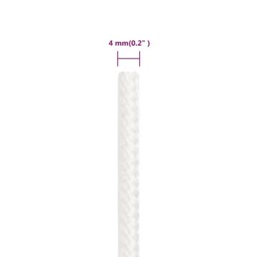 Boat Rope Full White 4mm 25m - Durable Polypropylene | HipoMarket