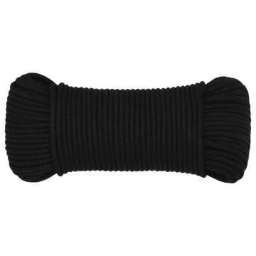 Work Rope Black 3mm 250m Polyester - Durable & Versatile