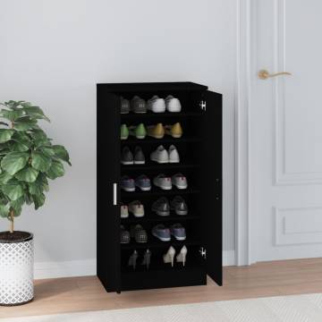 Shoe Cabinet Black 55x35x108 cm | Stylish Storage Solution