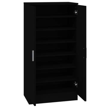 Shoe Cabinet Black 55x35x108 cm | Stylish Storage Solution