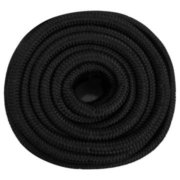 Boat Rope Full Black 20mm 25m Polypropylene - Durable & Versatile