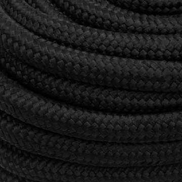 Boat Rope Full Black 20mm 25m Polypropylene - Durable & Versatile