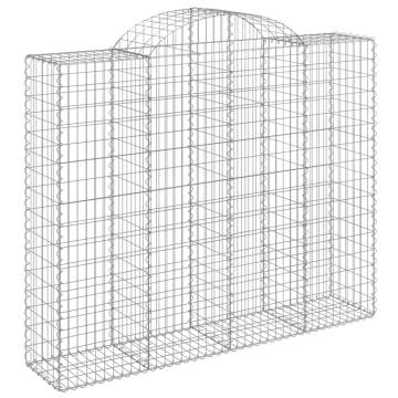 Arched Gabion Baskets - 20 pcs Galvanised Iron | HipoMarket