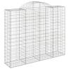 Arched Gabion Baskets - 20 pcs Galvanised Iron | HipoMarket