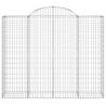 Arched Gabion Baskets - 20 pcs Galvanised Iron | HipoMarket