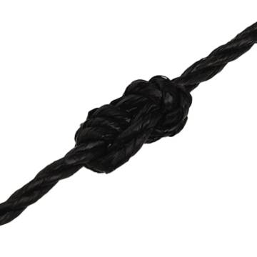 Durable Black 3mm Work Rope - 25m Polypropylene for Versatile Use