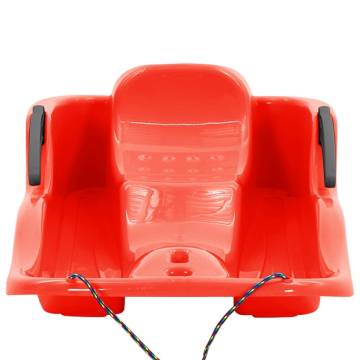 Sledge with Brakes - Red 87x40 cm | Durable Snow Fun