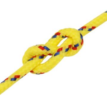 Durable Yellow Boat Rope 4mm x 25m - Polypropylene