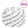 Braided Boat Rope White 20mm x 100m | Durable Polyester Rope