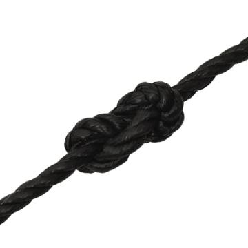 Work Rope Black 10mm x 100m - Durable Polypropylene