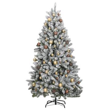 Artificial Hinged Christmas Tree with 300 LEDs & Ball Set