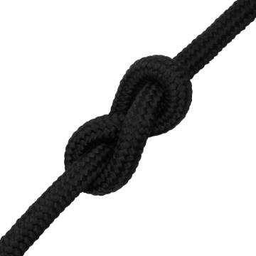 Boat Rope Full Black 20mm 50m Polypropylene | HiPoMarket