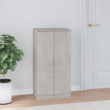 Concrete Grey Shoe Cabinet - Space Saver & Stylish Design