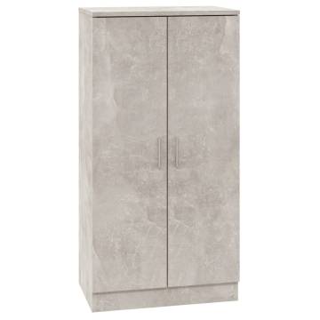 Concrete Grey Shoe Cabinet - Space Saver & Stylish Design