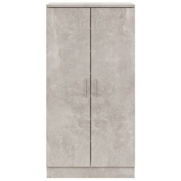 Concrete Grey Shoe Cabinet - Space Saver & Stylish Design