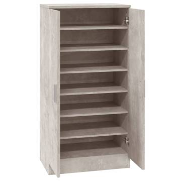 Concrete Grey Shoe Cabinet - Space Saver & Stylish Design