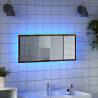  LED Bathroom Mirror Smoked Oak 100x8.5x37 cm Engineered Wood Colour smoked oak Quantity in Package 1 