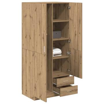 Artisian Oak Wardrobe - Durable Engineered Wood Storage