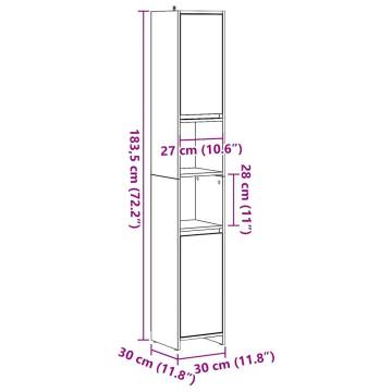 Bathroom Cabinet Artisan Oak | 30x30x183.5 cm | Hipomarket