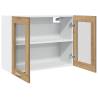 Hanging Glass Cabinet in Artisian Oak - 80x31x60 cm