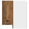 Hanging Corner Cabinet - Old Wood | 57x57x60 cm | Hipo Market