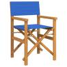 Folding Directors Chair - Blue Solid Wood Teak | HipoMarket