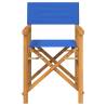 Folding Directors Chair - Blue Solid Wood Teak | HipoMarket