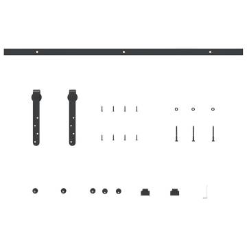 Sliding Cabinet Door Kit - 91.5 cm Carbon Steel | Hipomarket