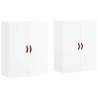 Wall Mounted Cabinets - High Gloss White 2 Pcs (69.5x34x90 cm)