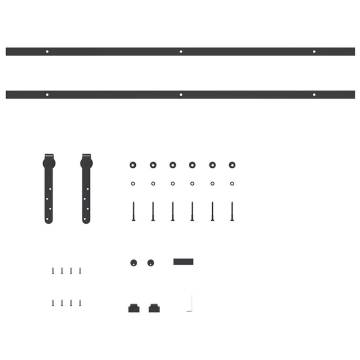 Sliding Cabinet Door Kit 213 cm - Durable Carbon Steel