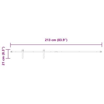 Sliding Cabinet Door Kit 213 cm - Durable Carbon Steel