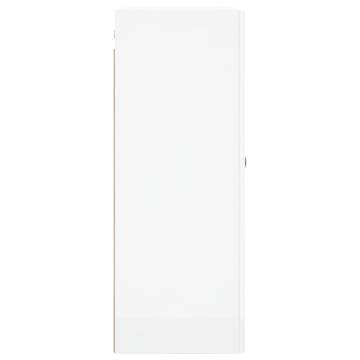 Wall Mounted Cabinets - High Gloss White 2 Pcs (69.5x34x90 cm)