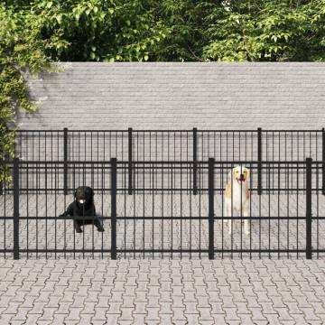 Outdoor Dog Kennel Steel 37.64 m² - Safe & Comfortable